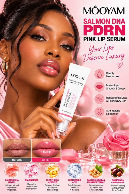 2pc Mooyam Salmon DNA PDRN Pink Lip Serum Exfoliating for Dark Lips (Buy 1 get 1 free)