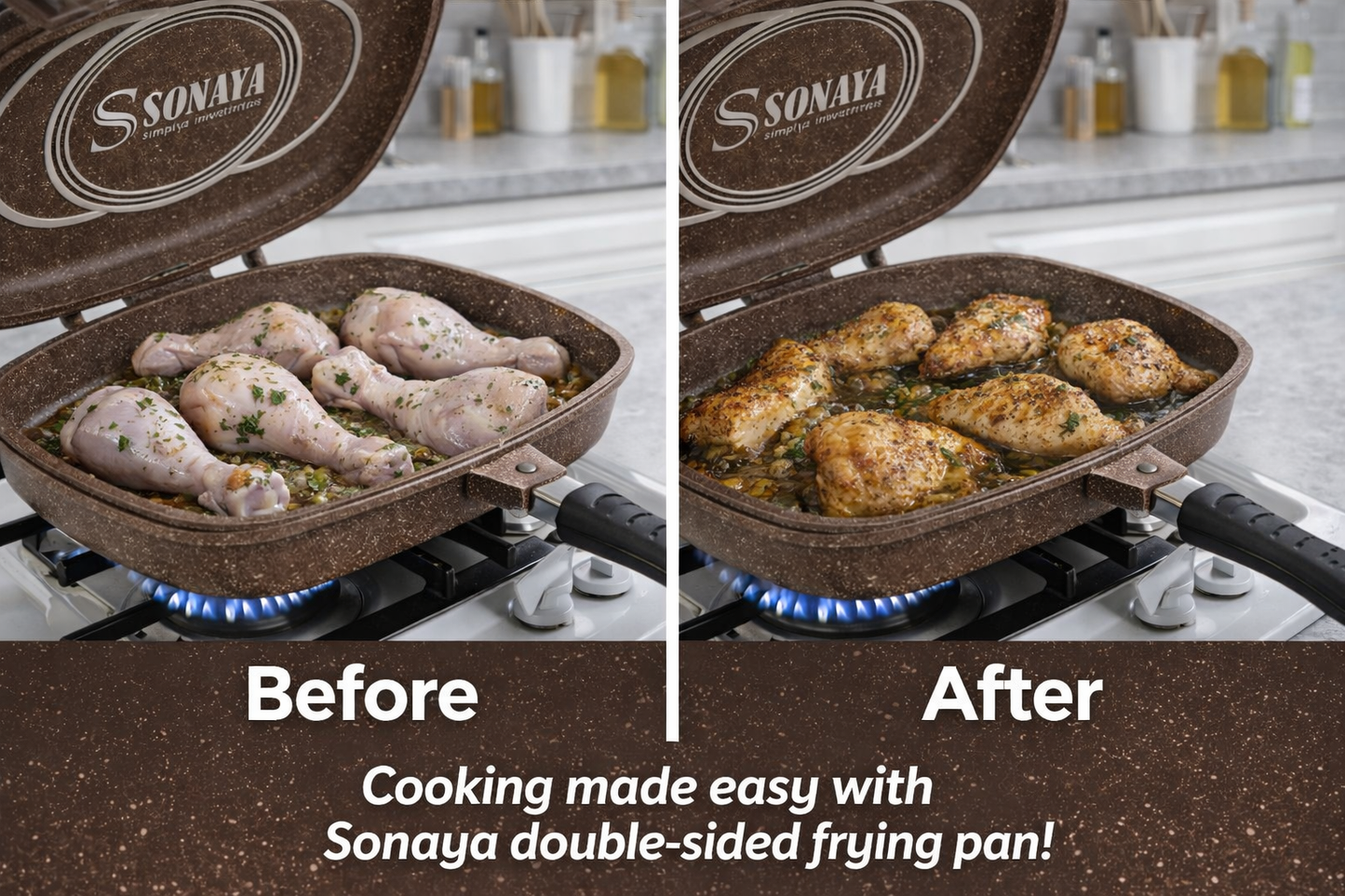 Sonaya Double-Sided Grill & Frying Pan
