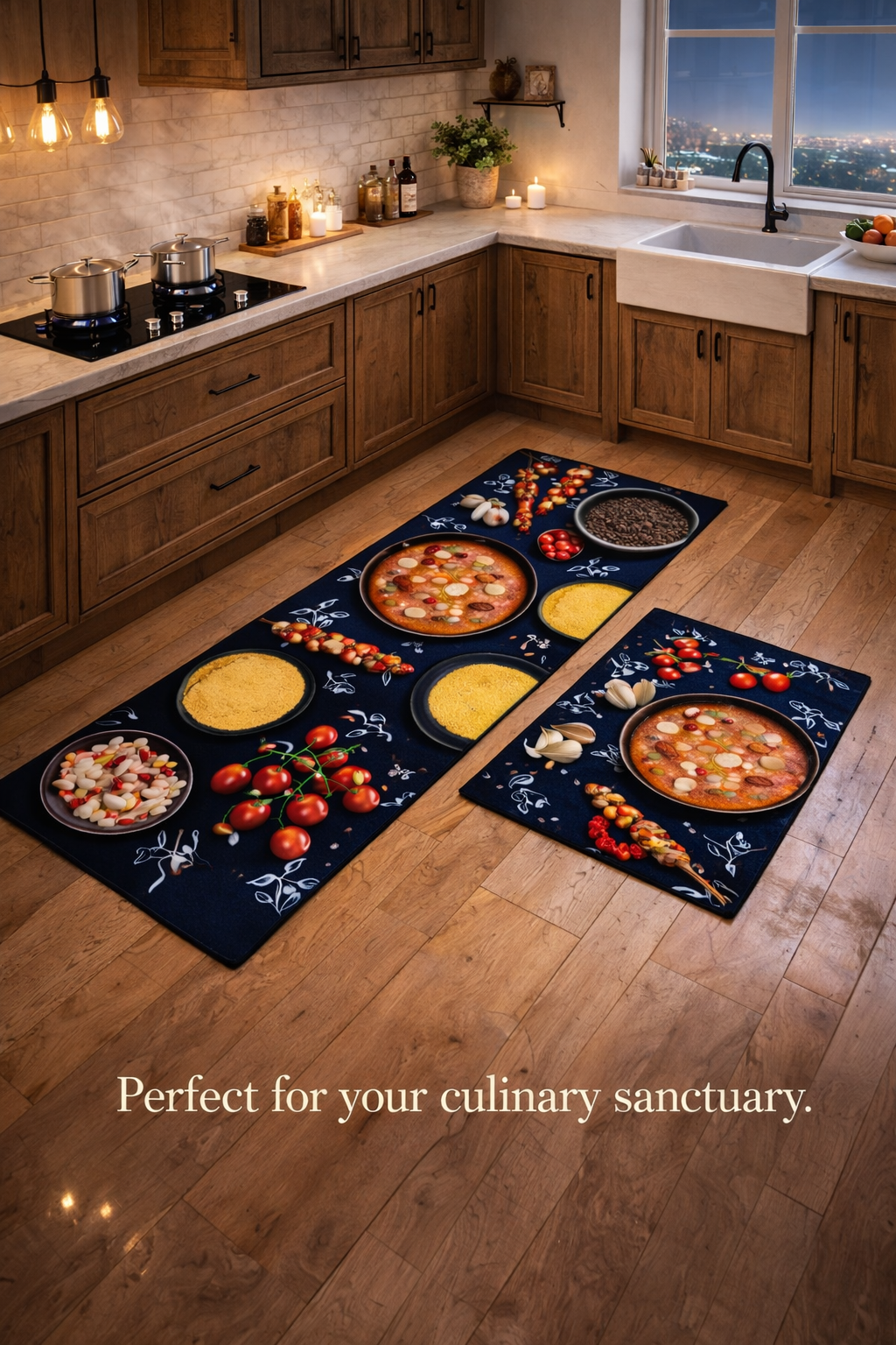2pc High Quality Non Slip Waterproof 3D Kitchen Mats