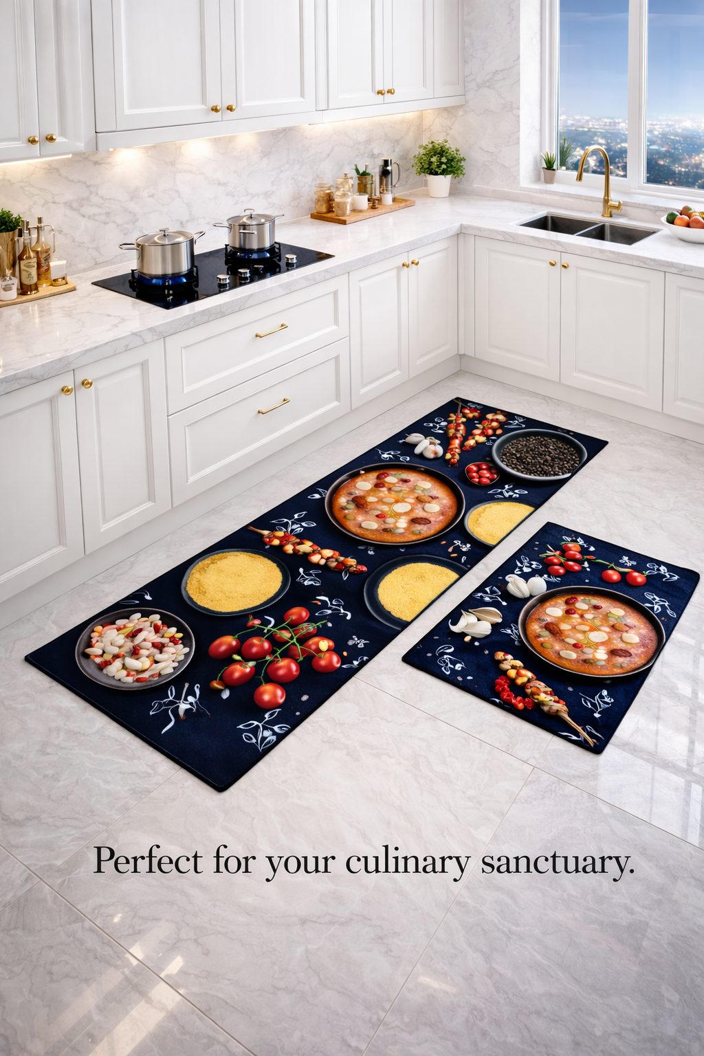 2pc High Quality Non Slip Waterproof 3D Kitchen Mats
