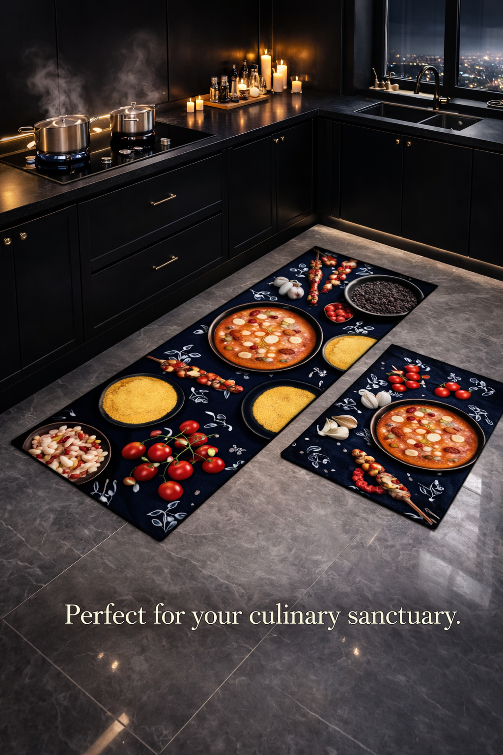 2pc High Quality Non Slip Waterproof 3D Kitchen Mats