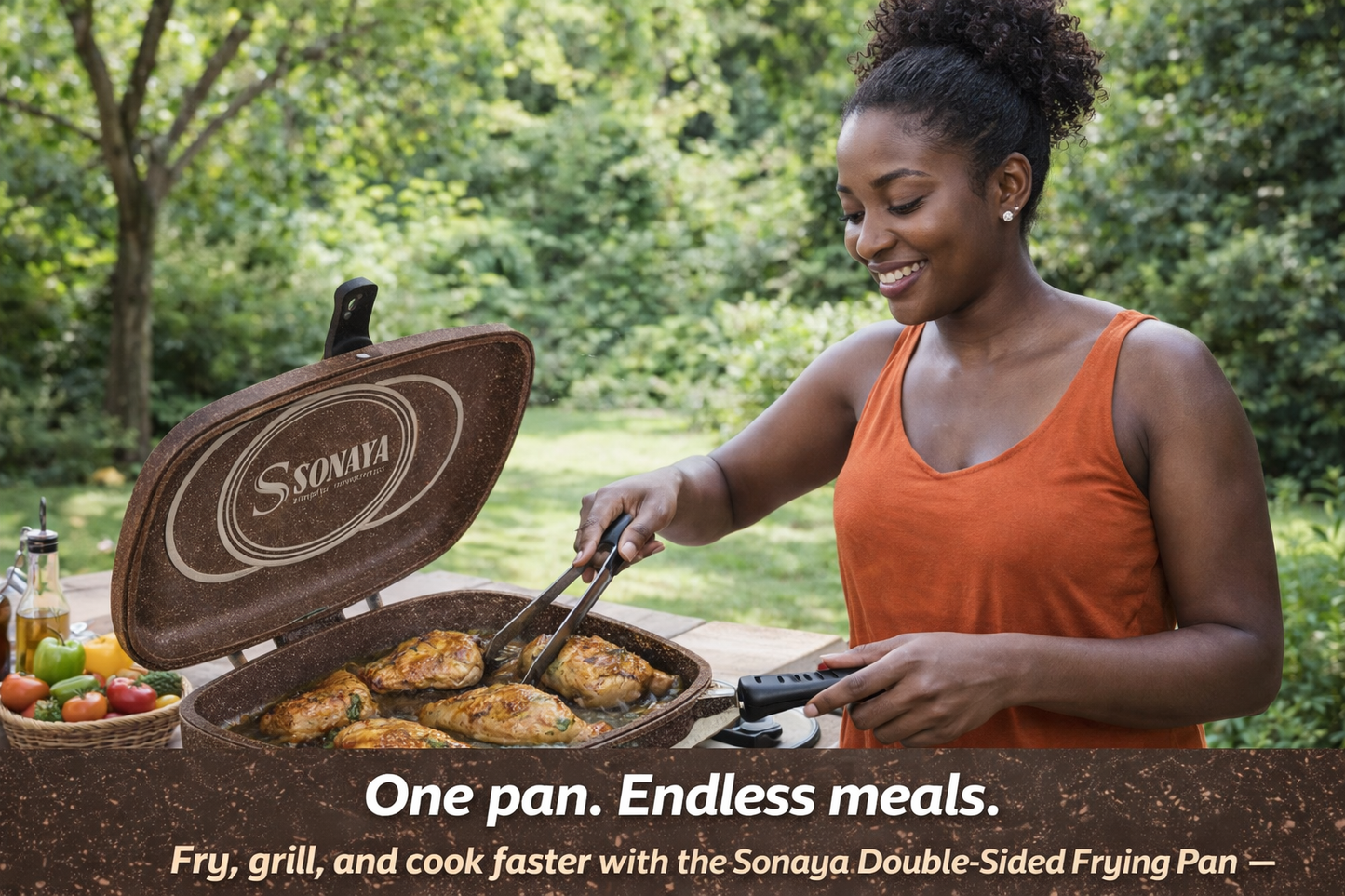 Sonaya Double-Sided Grill & Frying Pan