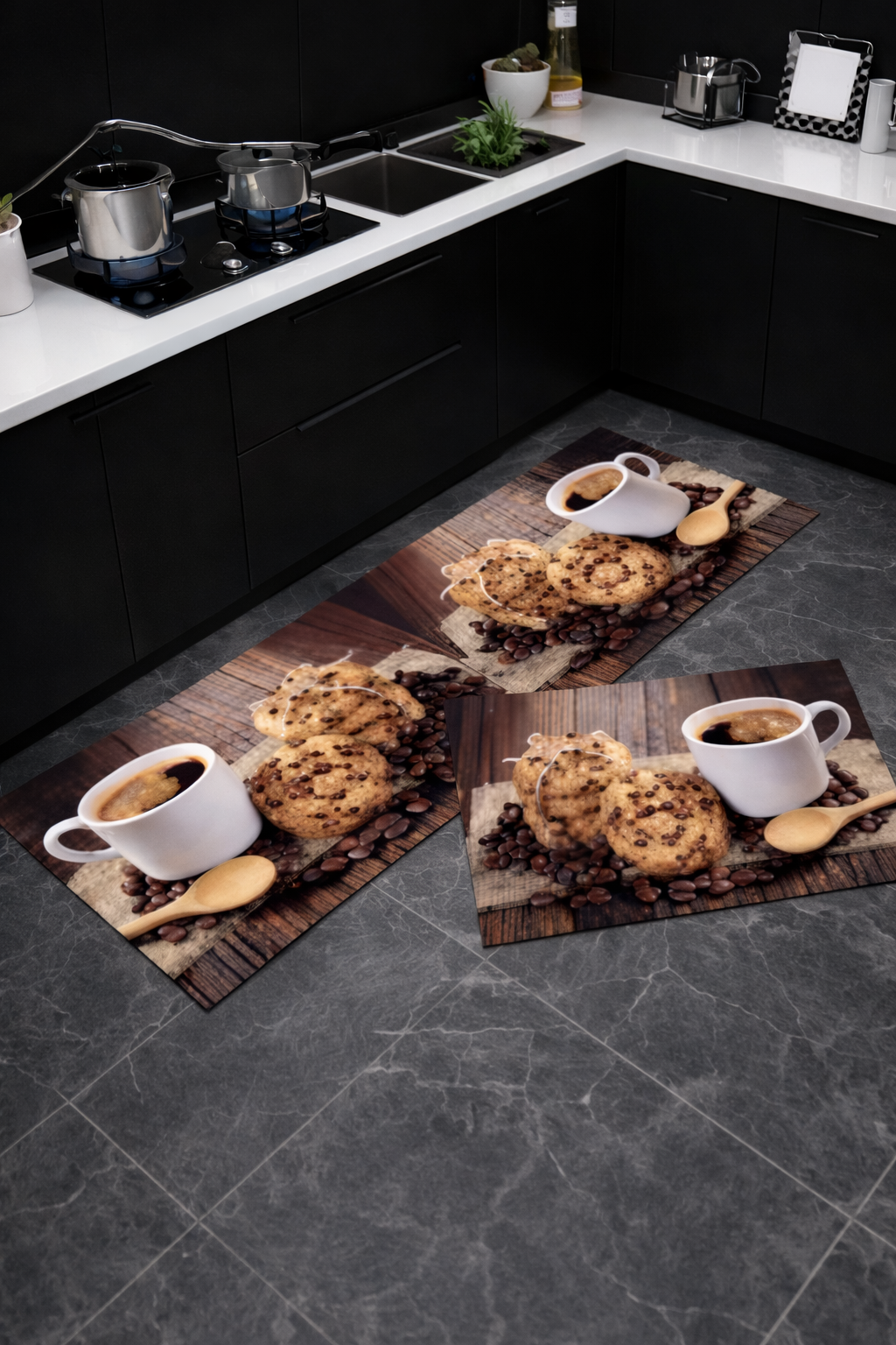 2pc High Quality Non Slip Waterproof 3D Kitchen Mats
