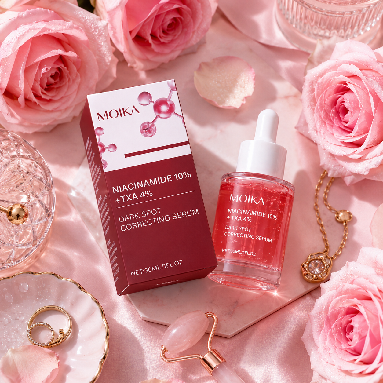 Moika 10% Niacinamide + 4% TXA Serum Anti aging Brightening Serum For Hyper-pigmentation and  Wrinkles 30ml