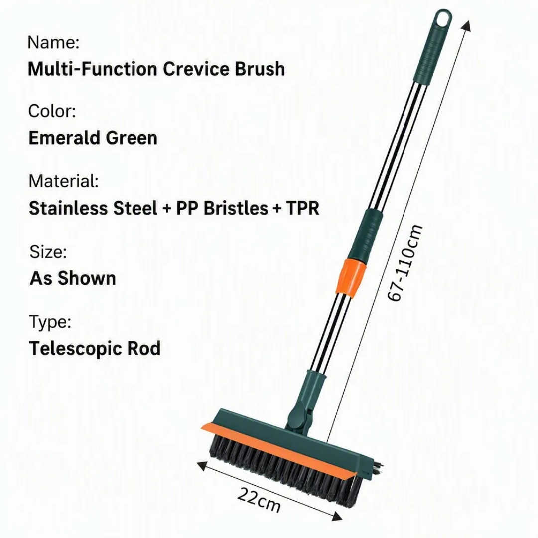 3-in-1 Bathroom Scrubber, Scrub, Scrap and Squeegee