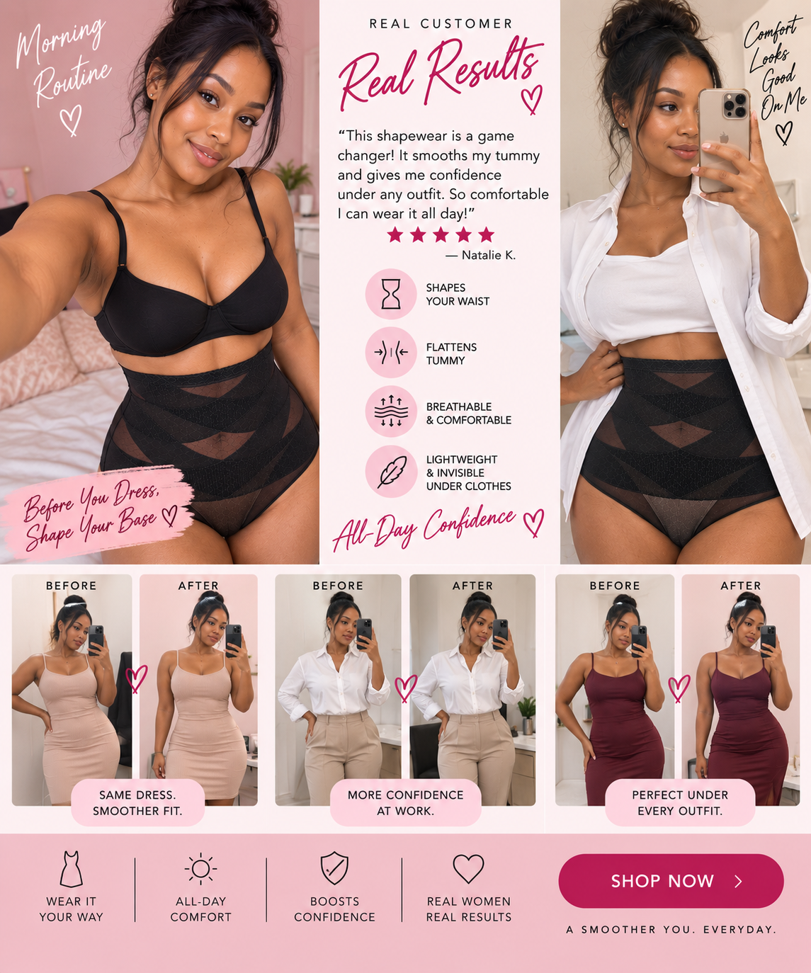 Sculpt & Smooth Cross compression High Waist Shapewear