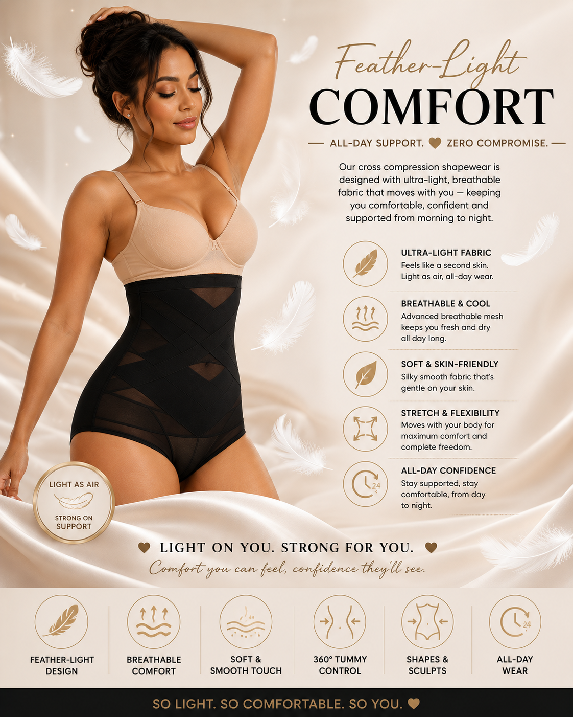 Cross Compression Abs Shaping Pants Women Slimming Body Shaper Tummy Control