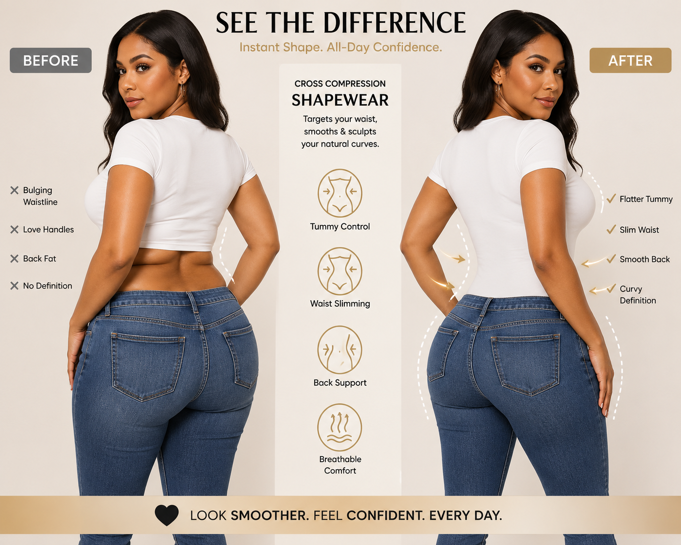 Cross Compression Abs Shaping Pants Women Slimming Body Shaper Tummy Control