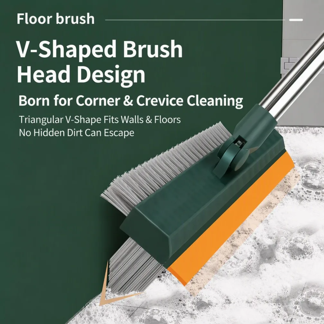3-in-1 Bathroom Scrubber, Scrub, Scrap and Squeegee