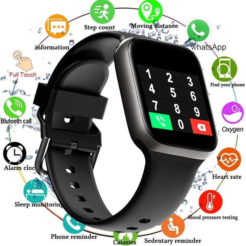 T500 touch screen Smart Watch Answer/Make Calls, Fitness Watch with AI Control Call/Text