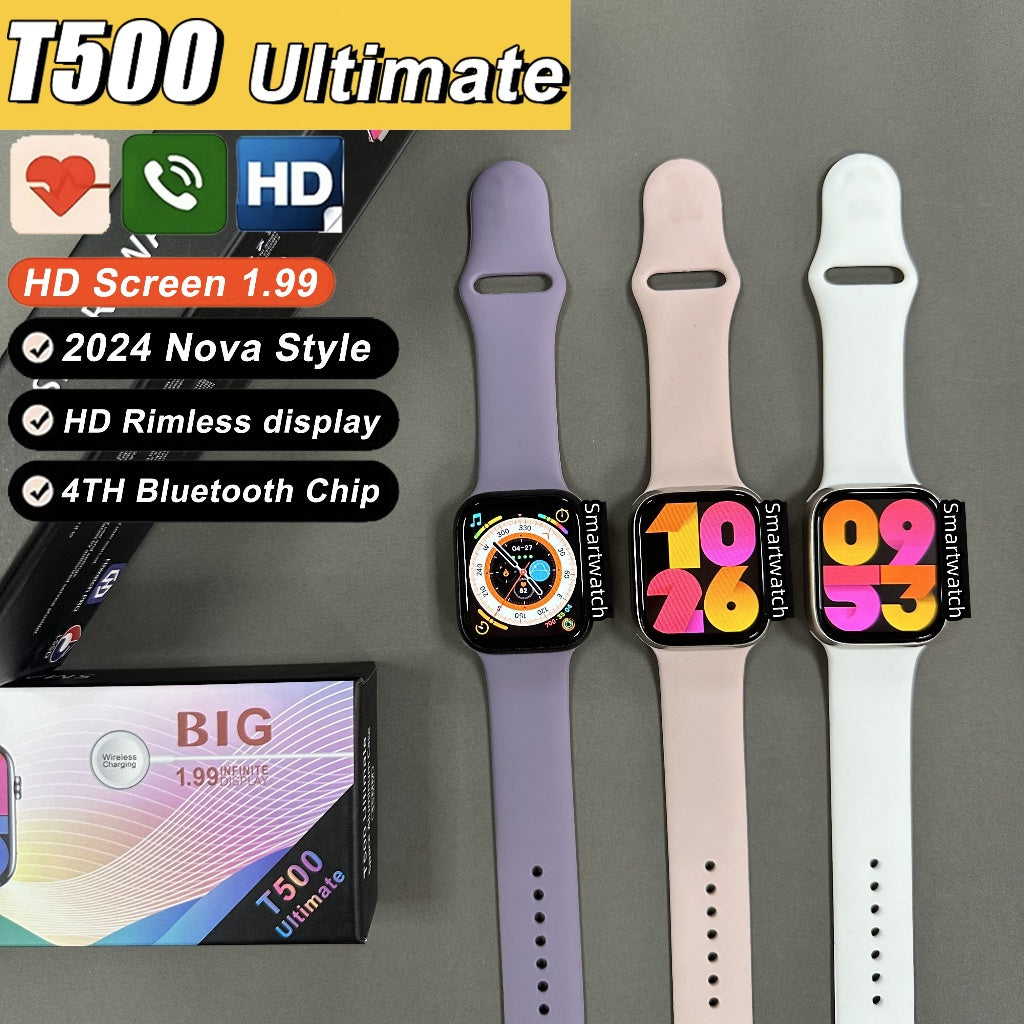 T500 Ultimate Smartwatch Men Women Bluetooth Call Watch Series 9 Smartwatch 1.99 "IPS Full Touch HD Screen With Magnetic Wireless Charging