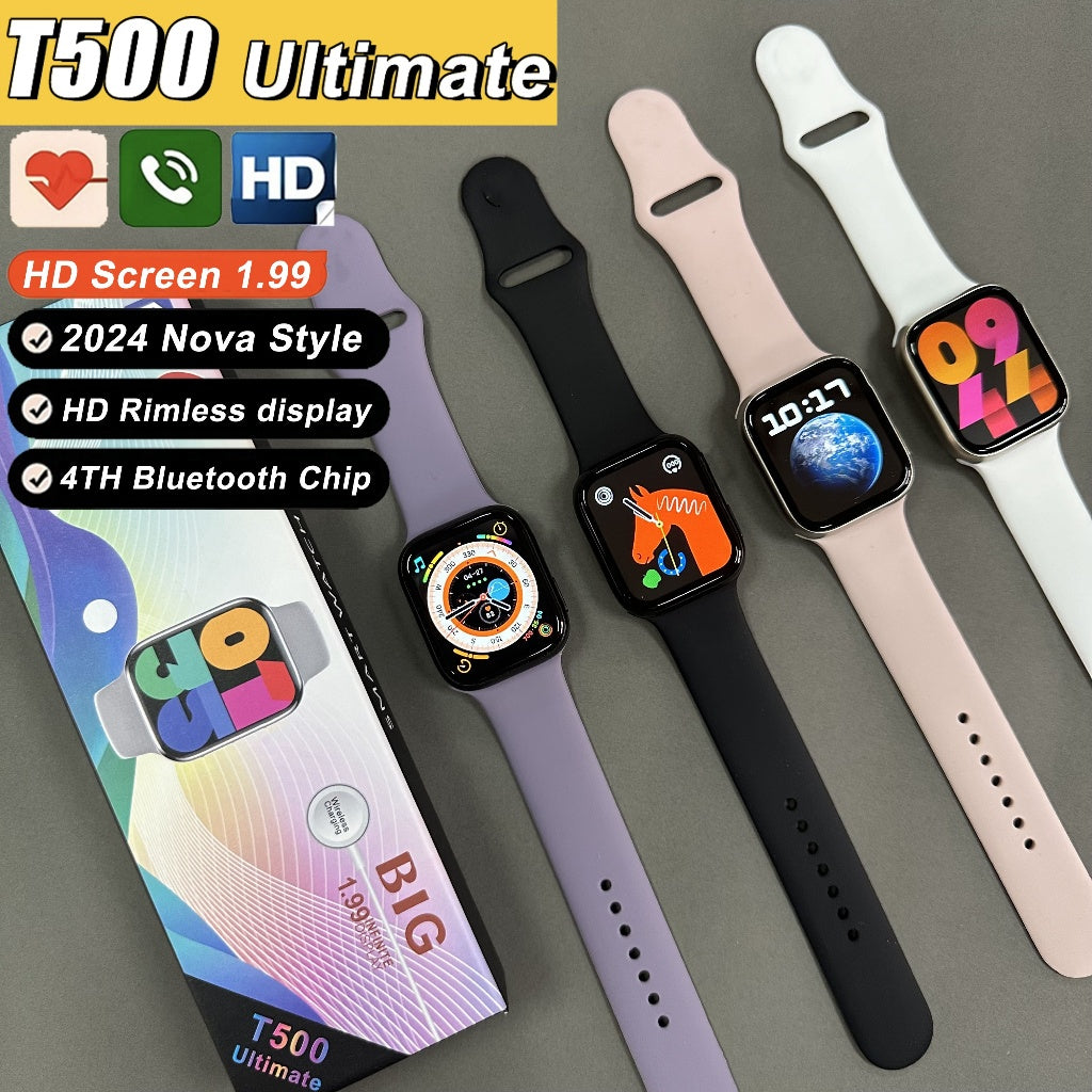 T500 Ultimate Smartwatch Men Women Bluetooth Call Watch Series 9 Smartwatch 1.99 "IPS Full Touch HD Screen With Magnetic Wireless Charging