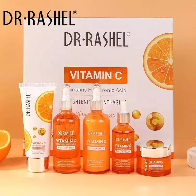 5 in 1 DR RASHEL Skin Care Moisturizing Brightening Whitening Natural Vitamin C Set