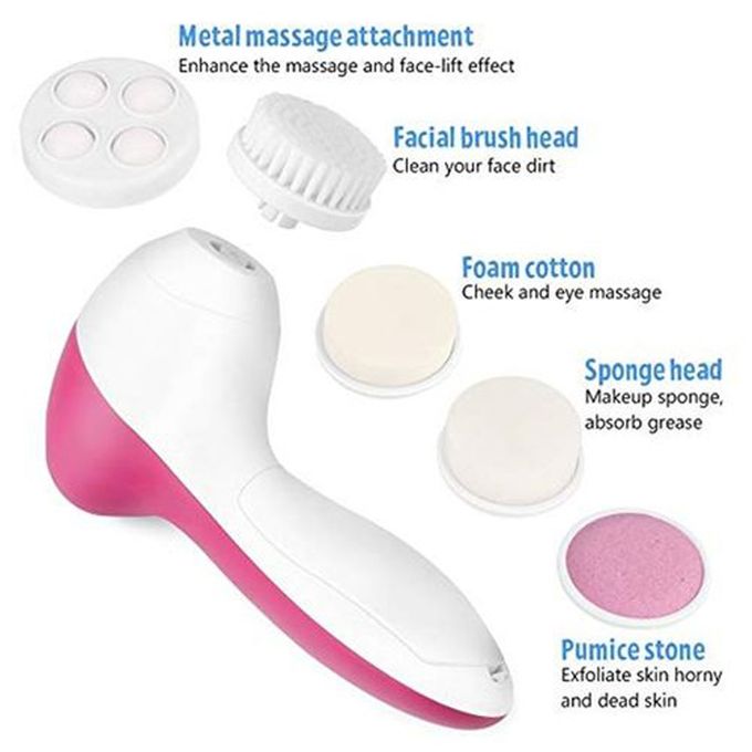 5 in 1 cleansing massager with free batteries