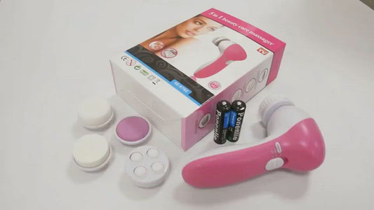 5 in 1 cleansing massager with free batteries