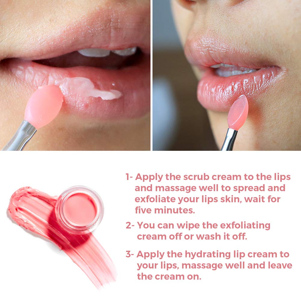 Double effect lip scrub and lip balm