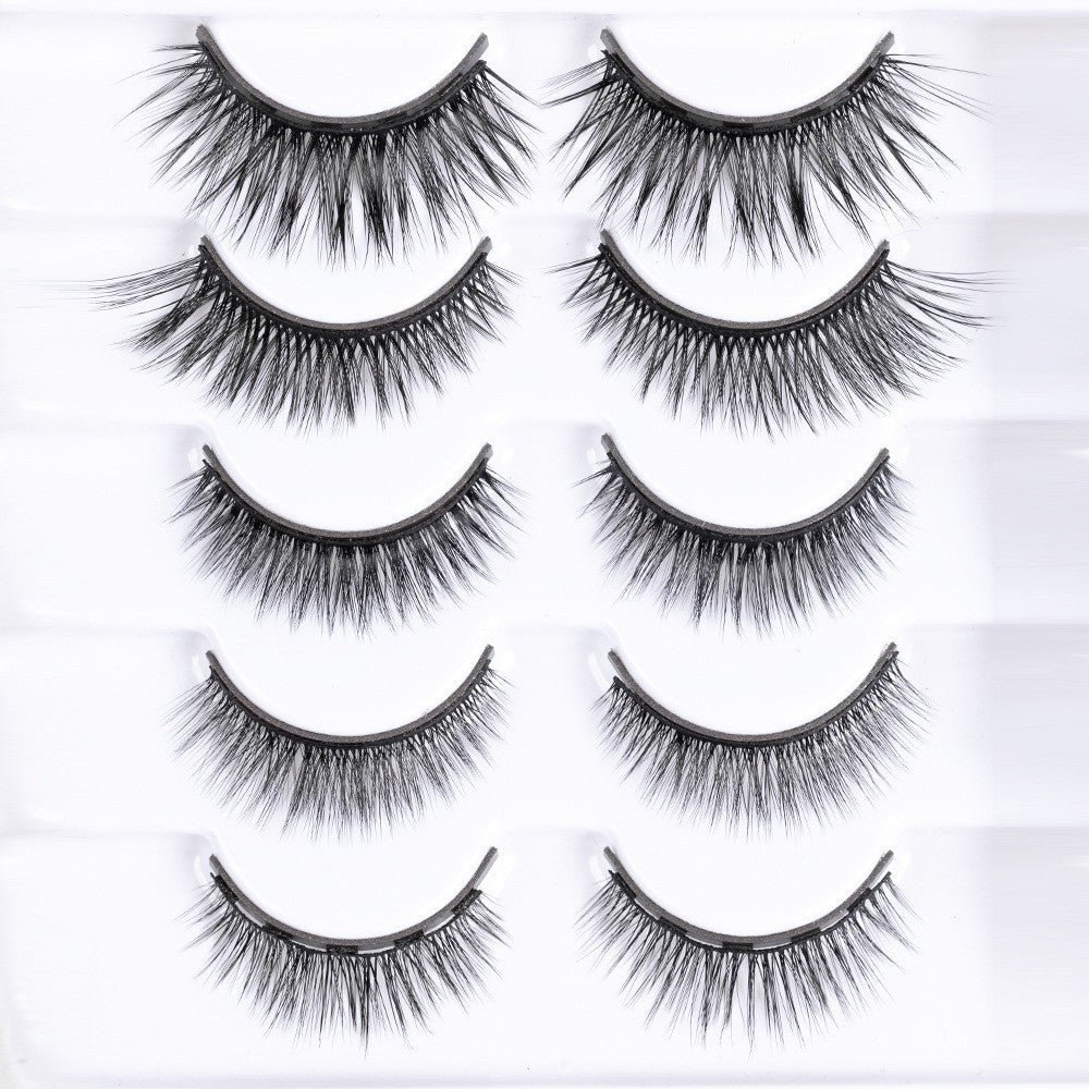 5 Pairs Magnetic  3D Natural  Eyelashes with Comfortable and easy wear Magnetic Eyeliner