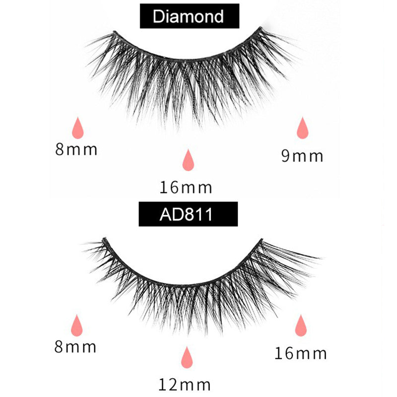 5 Pairs Magnetic  3D Natural  Eyelashes with Comfortable and easy wear Magnetic Eyeliner