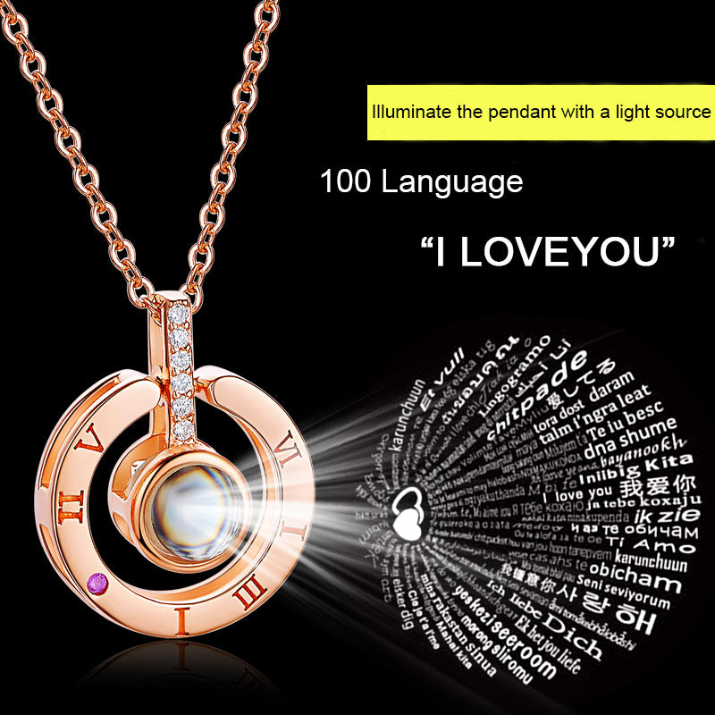 100 Languages I LOVE YOU Necklace  Love Projection Necklace