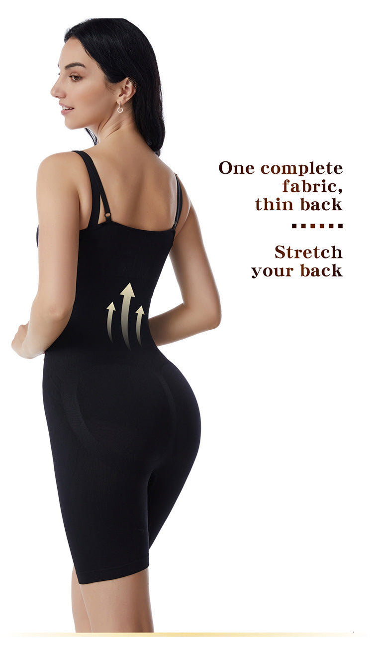 Black Seamless tummy control bodysuit shapewear for women