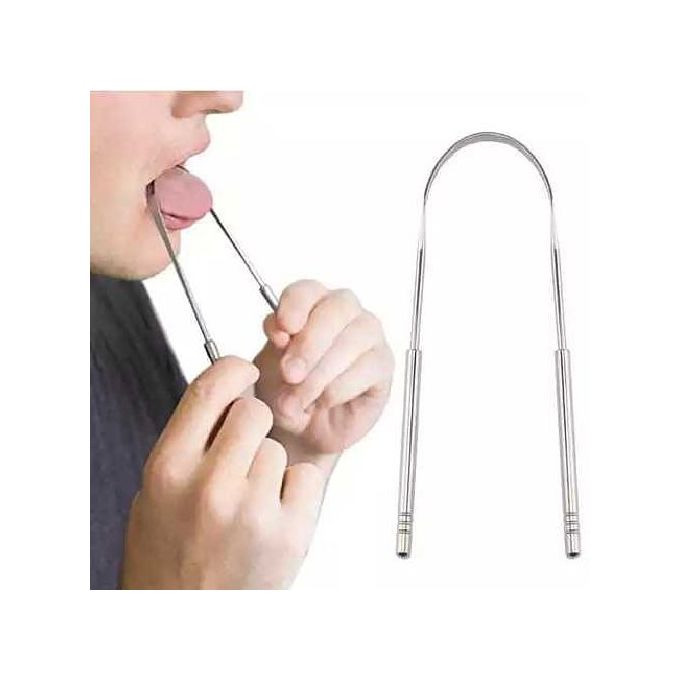 1pc Tongue Scraper with Travel Case, Medical Grade 100% Stainless Steel